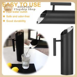 【HRFS】 Stainless Steel Water Pitcher Water Jug Ergonomic Handle Cold Drinking Jug Water Serving Pot for Juice Beer Milk