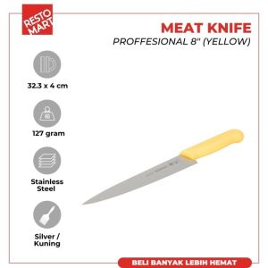Pisau Daging Profesional 8" TRAMONTINA Kuning (1511589)(F7)