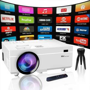 HD 1080 Mini Portable Home Projector Home Theater 3D Mobile Phone Mirascreen Wifi Projector 10000 Lumens