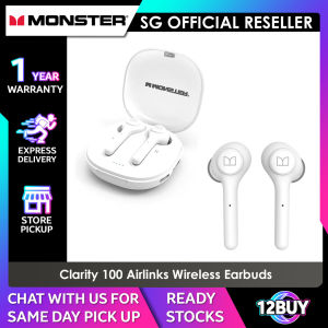 Monster Clarity 100 Airlinks Wireless Earbuds Monster Official Reseller 12BUY.AUDIO Express Delivery