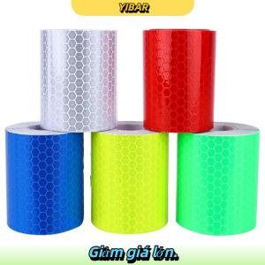 YIBAR Băng dính phản quang tự dính 1mx5cm dùng cho ô tô xe tải cuộn phim dán cảnh báo an toàn