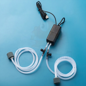 USB Double-Head Oxygen Pump Mini Aquarium Air Pump High Energy Efficient Aquarium Filter Oxygen Pump