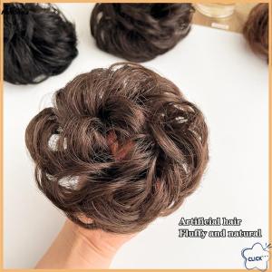 Follow Get More【Metonna】 Synthetic Hair Bun Wig Ladies Ponytail Hair Extension Scrunchie Elastic Meatball Head Hairpieces Scrunchie Wrap Natural Realism