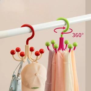 New Dopamine Rotating Claw Hook Bag Holder for Household Multifunctional Underwear Clothes Storage Tools Accessories Hooks