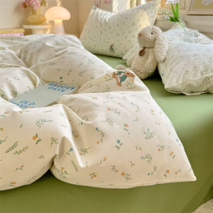 Dansunreve 1pc Quilt Cover Floral Washed Cotton Duvet Cover 被套 Soft Comfortable Beddings Comforter Cover INS High Quailty Single Queen King Size