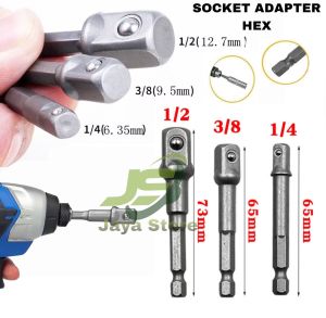 Adapter Kunci Shock Socket Adapter Kepala Bor Hex Adapter Impact Driver Conveter 1/2 inch 1/4 inch 3/8 inch