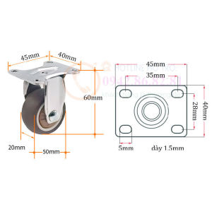 BÁNH XE CAO SU TPR NHẬP KHẨU CAO CẤP CHẮN CHẮN TÍNH THẪM MỸ CAO