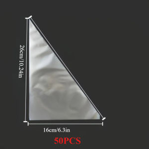 50 Pcs Tas Dekorasi Kue Sekali Pakai Food-grade Tebal Transparan Cocok untuk Memasak Kue Makanan Penutup