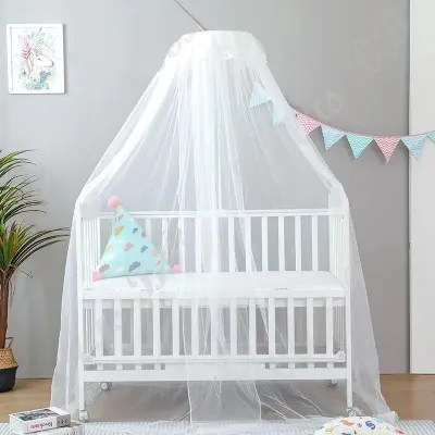Baby Crib Net Mosquito Net with Net Stand Lace Nursery Baby Cot Net Baby Sleep Net Breathable Protection