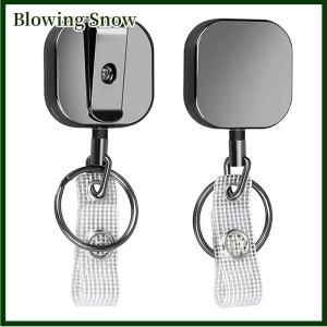 Blowing 1 cái dây thép gia cường 680mm dây kim loại nặng nhiệm vụ có thể thu vào Carabiner Keychain vành đai huy hiệu Reels Clip