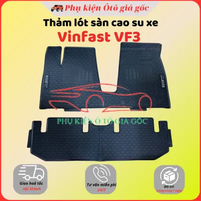 Thảm lót sàn cao su xe Vinfast VF3 - Hàng đúc không mùi chống trượt chuẩn form xe - Mẫu NISSIN