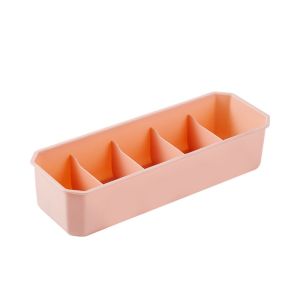 LUXELU Plastic Desktop Storage Box Multipurpose Removable Partitions Divided Drawer Storage Box Fashion Durable Tableware Storage