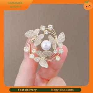 ❣️❣️❣️ Elegant Wreath Flying Butterfly Brooches For Women Rhinestone Pearl Pins Female Coat Corsage Trendy Brooch Party Wedding Gift