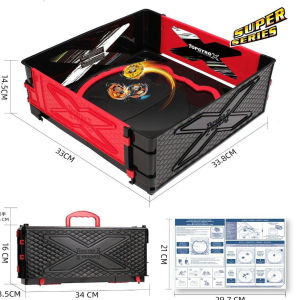 【พร้อมส่งในไทย】Super Gyro X สนามลูกข่างพับได้ กล่องแบทเทิล พกพาสะดวก แข่งได้ทุกที่ ของเล่นเสริมทักษะเด็ก