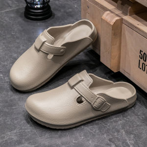 Free Shipping WomenS Summer Outdoor EVA Thick-Soled Soft-Soled Slip-On Clogs Lazy-Style Closed-Toe Half-Slipper Sandals