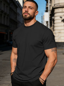 [Local Stock] VCC Summer Casual Comfortable Mens T Shirt Fashion Round Neck Short Sleeve Tops Simple Solid Color Oversized T-shirt Daily Clothing