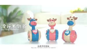 Little Deer tumbler Baby Toy Baby Puzzle Toy Early Teaching Crawling Guide Tool for 0-1 Year Old Newborn Boys and Girls