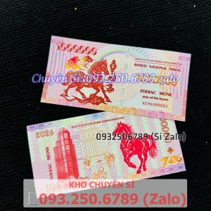 🌟SIÊU HOT🌟 Tờ 1 TRIỆU USD mạ vàng CON NGỰA - NGỌ siêu khủng lưu niệm thích hợp sưu tầm làm quà tặng