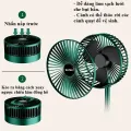 Quạt Tích Điện Gấp Gọn - Quạt Mini Fan Để Bàn Xoay 180 Độ, 3 Tốc Độ Gió Siêu Mát, Cổng Sạc USB, Thiết Kế Nhỏ Gọn Dễ Dàng Mang Theo - Bảo Hành 1 Đổi 1 - Giadungbv247. 
