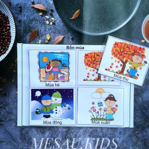 Học Liệu Bóc Dán Montessori Chủ Đề Nhận Biết Tiếng Việt MESAU.KIDS Đồ Chơi Phát Triển Trí Tuệ Thông Minh Cho Bé