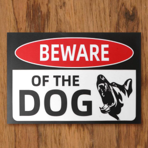 Beware of Dog Sign 11.8x7.8Inch Beware of Dog Warning Reminder Sign for Warning Security Dog Sign Home Security Sign