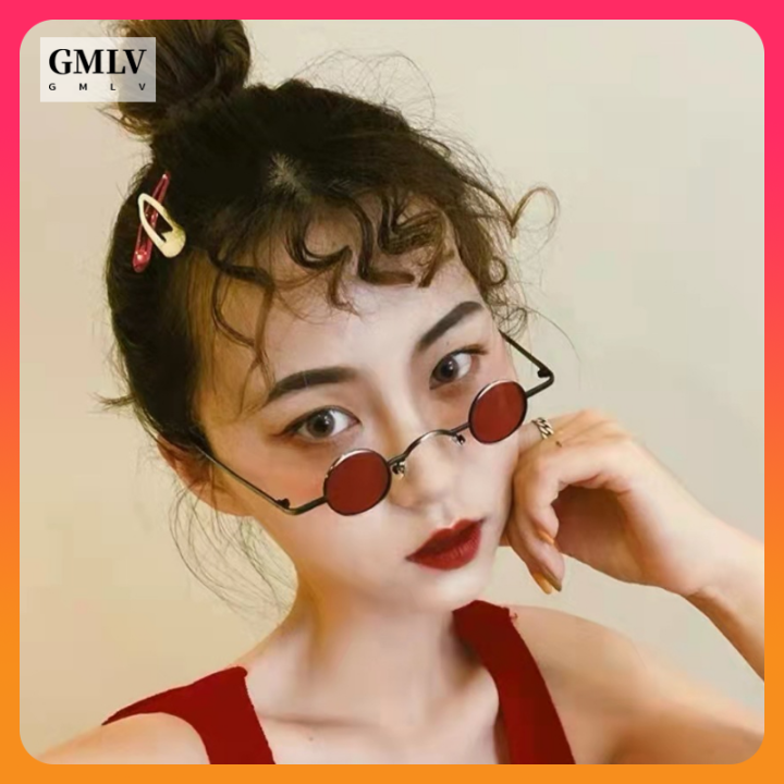GMLV Kính Râm Tròn Gọng Cực Nhỏ Kính Tròn Mini Nam Và Nữ Kính Tráng ...