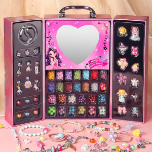 Specool® Children DIY Jewelry Box Gift Set 5-12 Year Girls Birthday Gifts DIY Beaded Bracelets Necklaces Hair accessorie