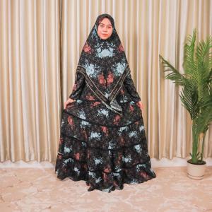 LONGDREES MUSLIM TERBARU - GAMIS SET HIJAB WANITA - BUSANA MUSLIM  ( BISA COD )