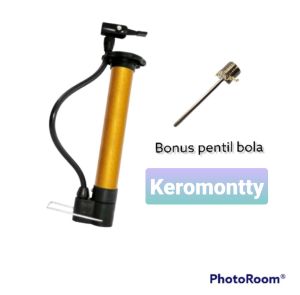 POMPA SEPEDA PORTABLE POMPA MOTOR MINI POMPA BOLA+PENTIL