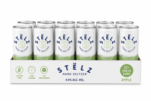 STËLZ Hard Seltzer Apple (6 / 12 Cans) - 250ml Alcoholic Infused Sparkling Water | 4.5% ABV Low Calorie Light Crisp & Refreshing Drink
