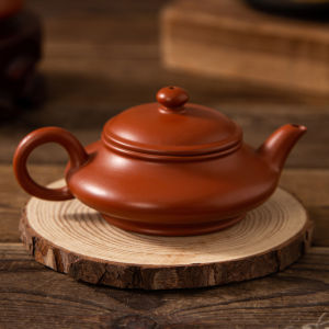 潮州半手工朱泥紫砂壶过滤小泡茶壶西虚扁壶陶瓷茶具极扁小茶壶