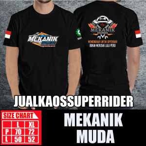 BAJU KAOS DISTRO MEKANIK MUDA INDONESIA