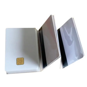 10PCS  White Contact Sle4428 Chip Smart IC Blank PVC Card with 2750 OE Hi-Co Magnetic Stripe
