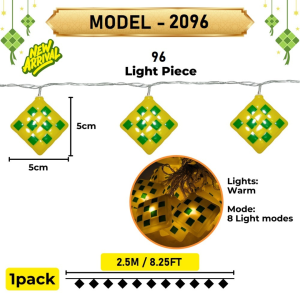 Selamat Hari Raya Aidilfitri Decorative LED Lights Set With Variety Effects Controller Lampu Raya