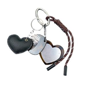 Creative Designs Multifunctional Keychain Comb Mirror Portable Hair Tool and Cosmetic Accessory for Daily Use Items