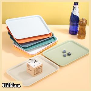 [Hilldora] Hình chữ nhật Pallet Nordic nhựa thực phẩm phục vụ khay nhiều màu sắc lưu trữ khay hộ gia đình nhà bếp Trái cây tráng miệng khay