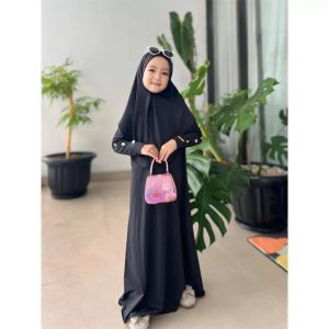 Abaya Inara Gamis Anak Perempuan Abaya Set Hijab Jersey Premium