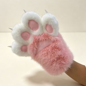 SVSAKZ168 Furry Beast Claw Glove Cosplay Props Thicken Plush Cat Paw Gloves Novelty Warm Cosplay Costume Gloves Cosplay Props