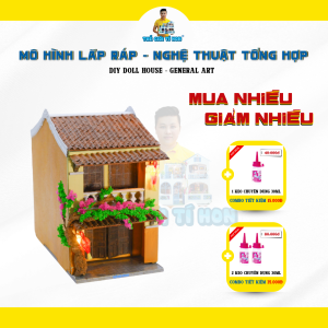 Mô Hình Thủ Công Tự Ráp Kèm Sách Hướng Dẫn Chi Tiết - Mô Hình Kiến Trúc Hội An - Thế Giới Tí Hon - HA164-04 Hiệu May