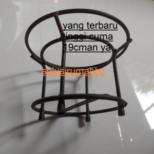 RANGKA HITAM BULAT 28x28x20cm an SEMAWAR M POT U TUNGKU KOMPOR JOS + KAKI