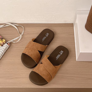 [Free Shipping] Vacation Ethnic Style Sandals for Women Summer Student Casual Outdoor Beach Cross-Strap Slippers
