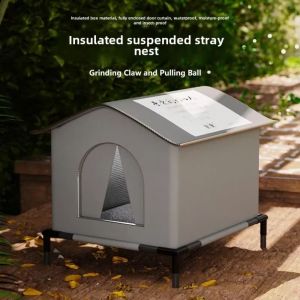 PAZNUL Waterproof Stray Cat Nest Warm High Support Stray Cat Tent Insulated Cold Resistant Kitty Shelter in Winter