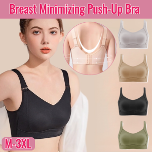 【Veimia】 Bra Underwear Push-up Ice Silk Wire-free Large Size Anti-sagging Full Cup