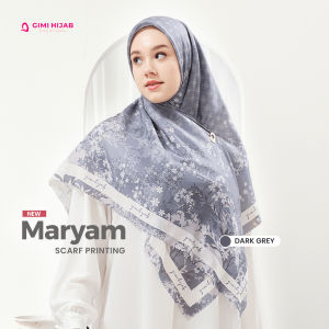 Gimi Hijab - Maryam Scarf Printing Premium 120x120cm Hijab Printing Motif Eksclusive FREE BOX GIFT