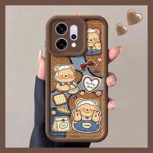 เคสโทรศัพท์ OPPO Reno14 F Reno14 Pro Reno 14 14Pro 14F 5G ดีไซน์ใหม่ลายการ์ตูนน่ารักตุ๊กตาหมีซิลิโคนป้องกันเลนส์กันกระแทกเคสนิ่มพร้อมสายคล้อง