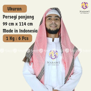 Nabawi Sorban Surban Arab Tenun Arafat Merah