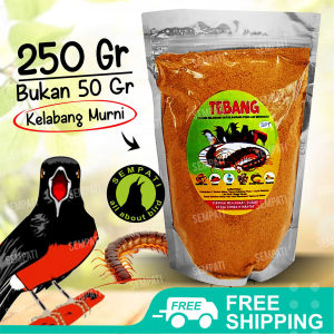SEMPATI Tebang 250 Gr Tepung Kelabang Pakan Harian Lomba Burung Kicau Pur Voer Halus Pakan Makanan Burung Pemakan Serangga Burung Murai Kacer Cucak Anis