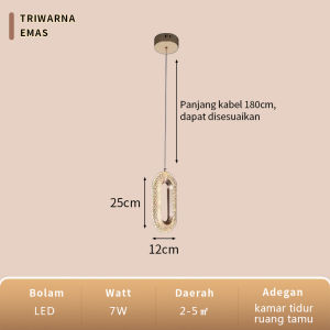 Lampu Gantung Samping Tempat Tidur Kamar Tidur Mewah Ringan Lampu Hias Ruang Tamu Minimalis
