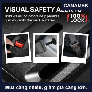 【CANAMEK】 Trẻ em xe dây an toàn khóa Clip con khóa bảo vệ ngăn chặn unbuckling du lịch an toàn cho gia đình