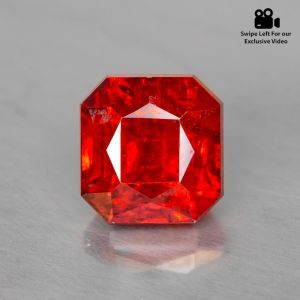 3.92 กะรัต สวยงามตระการตา! พลอยสฟาเลอไรต์สีส้มเพลิง 100% จากธรรมชาติจากสเปน